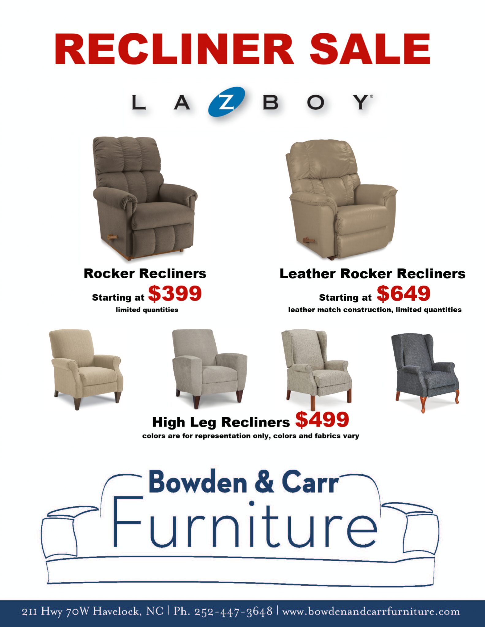Furniture on Sale Our Specials Bowden & Carr, Havelock, NC